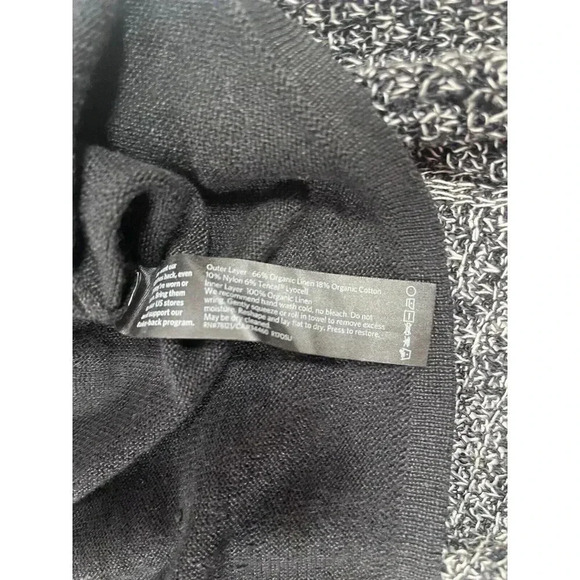 Eileen Fisher Womens Black Organic Linen Blend Tunic Sweater Top M - Picture 4 of 8